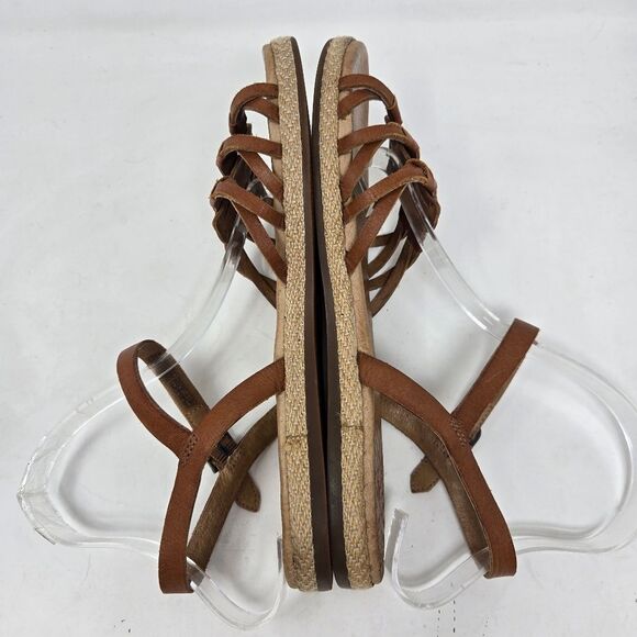 UGG Australia Women Larisa Flat Sandals Ankle Strap Buckle Leather Brown 7.5M - Picture 10 of 15